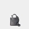 ACNE STUDIOS MINI LUNAR SHOPPER BAG - ACNE STUDIOS - LEATHER - SILVER/BLUE