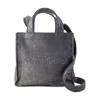 Acne Studios Mini Lunar Shopper Bag In Gray