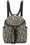 Acne Studios Mini Monogram Backpack In Beige & Black
