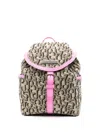 Acne Studios Mini Monogram Backpack In Neutrals