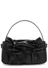 Acne Studios Mini Multipocket Leather Top Handle Bag In Black