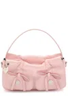 Acne Studios Mini Multipocket Leather Top Handle Bag In Pink