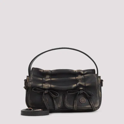 Acne Studios Mini Multipocket Vintage Handbag With Shoulder Strap, 23cm X 14cm X 5cm In Brown