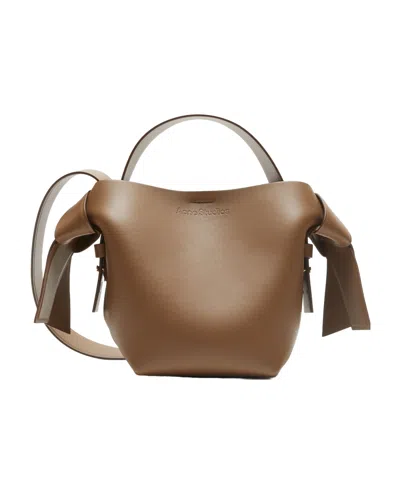 Acne Studios Musubi Mini Shoulder Bag In Camel Brown