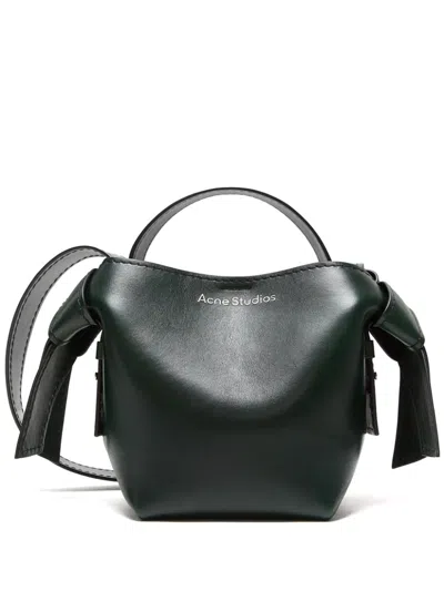 Acne Studios Mini Musubi Crossbody Bag In Green