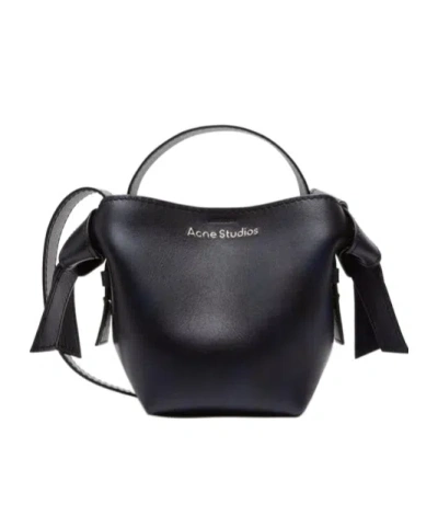Acne Studios Mini Musubi Knot-detail Tote Bag In Black