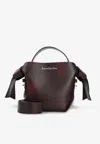 Acne Studios Mini Musubi Leather Top Handle Bag In Brown