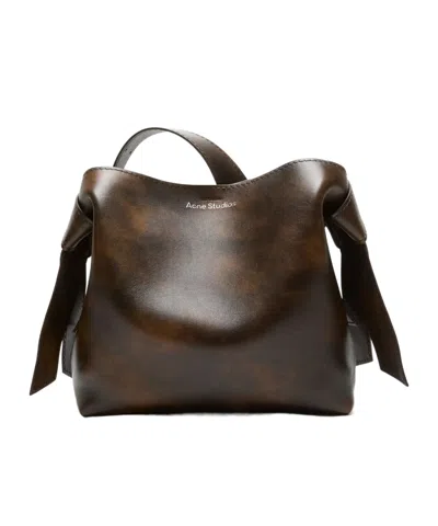 Acne Studios Mini Musubi Shoulder Bag In Brown