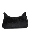 Acne Studios Mini Platt Crackled Leather Shoulder Bag In Black