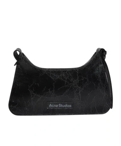 Acne Studios Mini Platt Zippered Shoulder Bag In Black