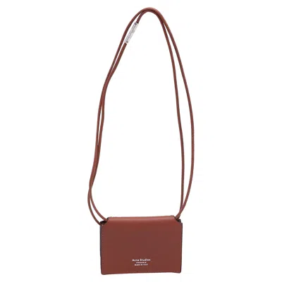 Acne Studios Mini Shoulder Bag In Brown Leather