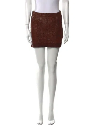 Pre-owned Acne Studios Mini Skirt In Brown