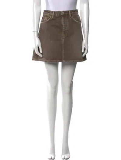 Pre-owned Acne Studios Mini Skirt In Brown