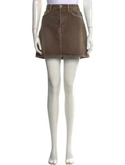 Pre-owned Acne Studios Mini Skirt In Brown