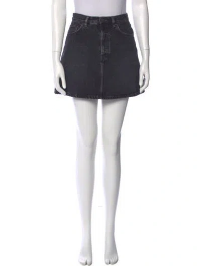 Pre-owned Acne Studios Mini Skirt In Gray