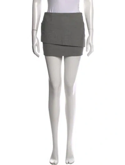 Pre-owned Acne Studios Mini Skirt In Grey