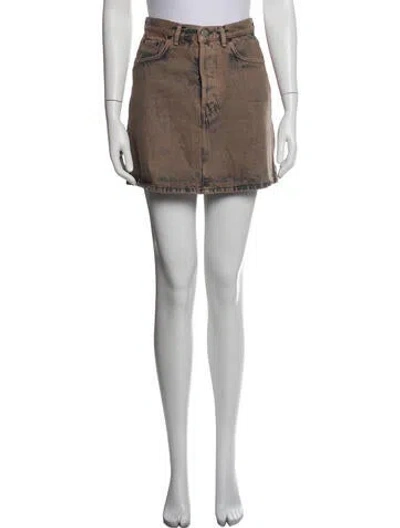 Pre-owned Acne Studios Mini Skirt In Neutrals
