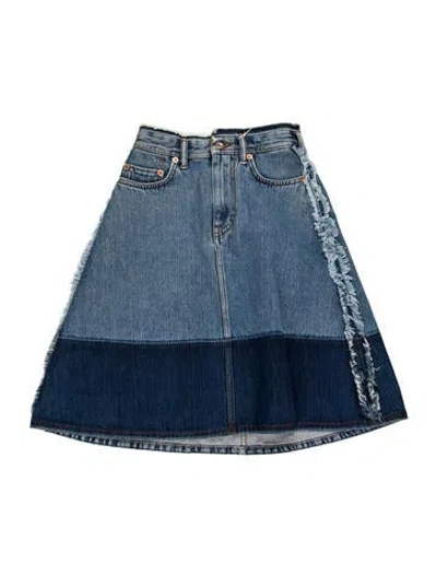 Pre-owned Acne Studios Mini Skirt W/ Tags In Blue