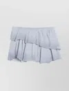 Acne Studios Mini Skirt With Ruffled Asymmetric Hem In Blue