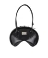 Acne Studios Black Handbag With Two Top Handles And Logo Plaque On The Front In Leather Woman In Black