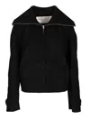 Acne Studios Minimalist Black Jacket With Tailored Fit And Classic Collar In Black