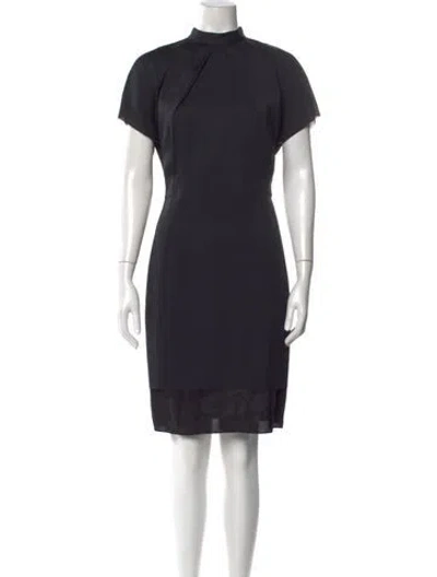 Pre-owned Acne Studios Mock Neck Knee-length Dress In Black