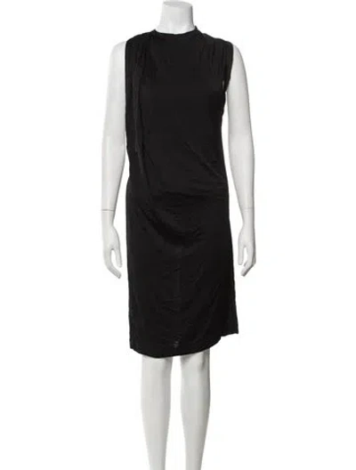 Pre-owned Acne Studios Mock Neck Knee-length Dress In Black