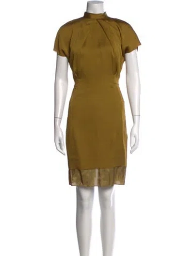 Pre-owned Acne Studios Mock Neck Knee-length Dress In Green