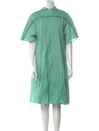 Pre-owned Acne Studios Mock Neck Knee-length Dress W/ Tags In Green