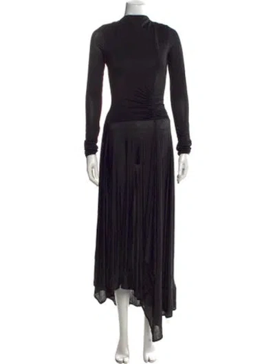 Pre-owned Acne Studios Mock Neck Long Dress In Black
