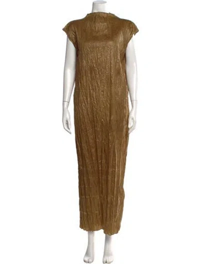 Pre-owned Acne Studios Mock Neck Long Dress In Green