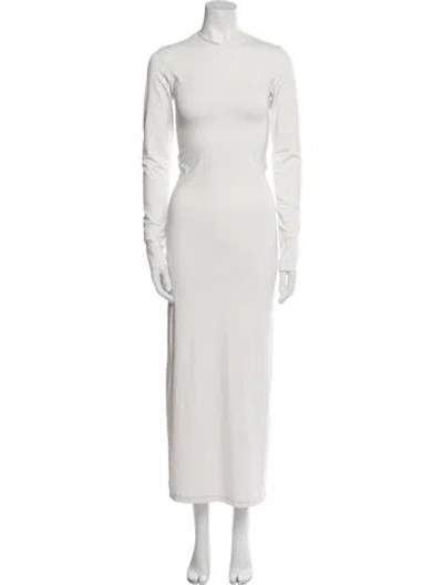 Pre-owned Acne Studios Mock Neck Long Dress In Neutral