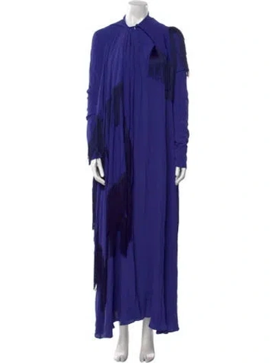 Pre-owned Acne Studios Mock Neck Long Dress In Purple