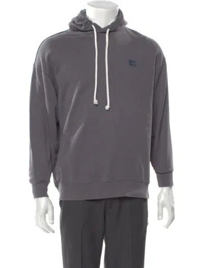 Pre-owned Acne Studios Mock Neck Long Sleeve Hoodie In Gray