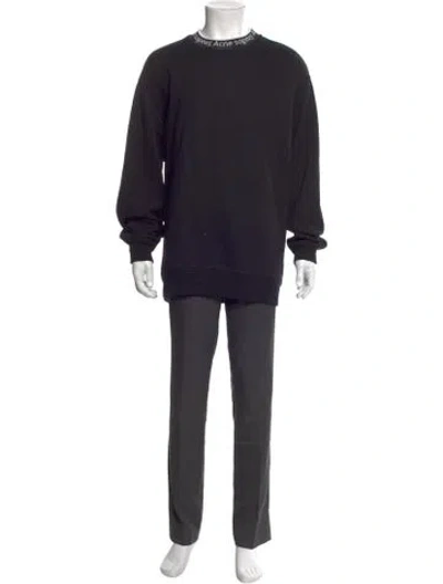 Pre-owned Acne Studios Mock Neck Long Sleeve Pullover In Blue