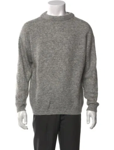 Pre-owned Acne Studios Mock Neck Long Sleeve Pullover In Gray