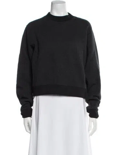 Pre-owned Acne Studios Mock Neck Long Sleeve Sweatshirt In Black