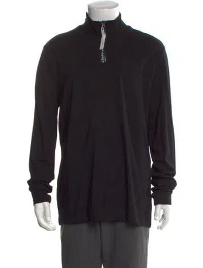 Pre-owned Acne Studios Mock Neck Long Sleeve Sweatshirt In Black