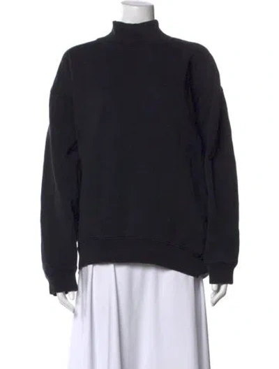 Pre-owned Acne Studios Mock Neck Long Sleeve Sweatshirt In Blue