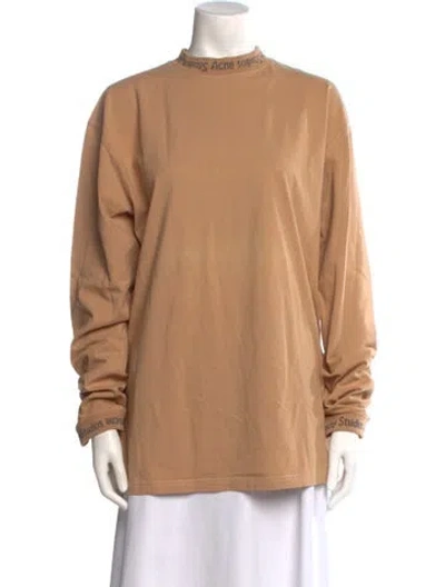 Pre-owned Acne Studios Mock Neck Long Sleeve Sweatshirt In Brown