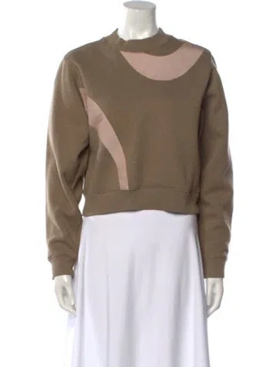 Pre-owned Acne Studios Mock Neck Long Sleeve Sweatshirt In Brown