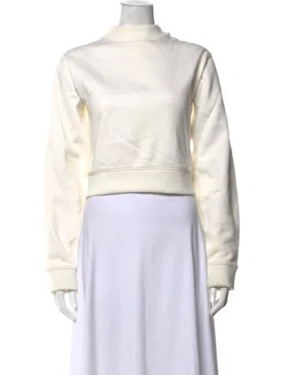 Pre-owned Acne Studios Mock Neck Long Sleeve Sweatshirt In Neutrals