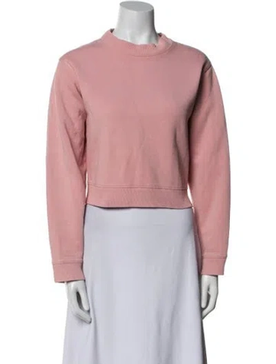 Pre-owned Acne Studios Mock Neck Long Sleeve Sweatshirt In Pink