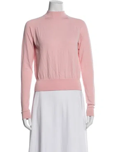 Pre-owned Acne Studios Mock Neck Long Sleeve Sweatshirt In Pink