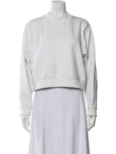 Pre-owned Acne Studios Mock Neck Long Sleeve Sweatshirt In White