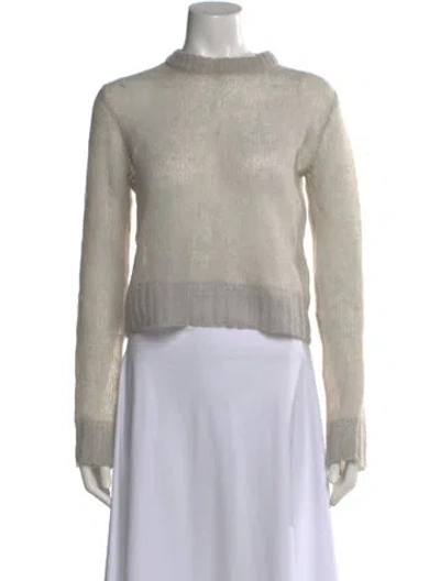 Pre-owned Acne Studios Mock Neck Long Sleeve Top In Gray