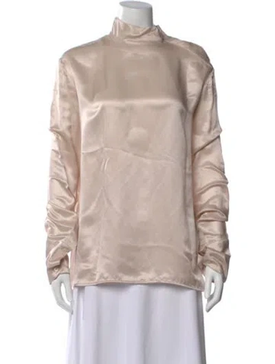 Pre-owned Acne Studios Mock Neck Long Sleeve Top In Neutral