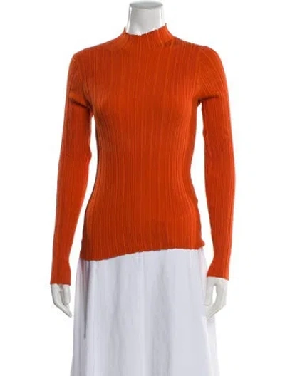 Pre-owned Acne Studios Mock Neck Long Sleeve Top In Pink