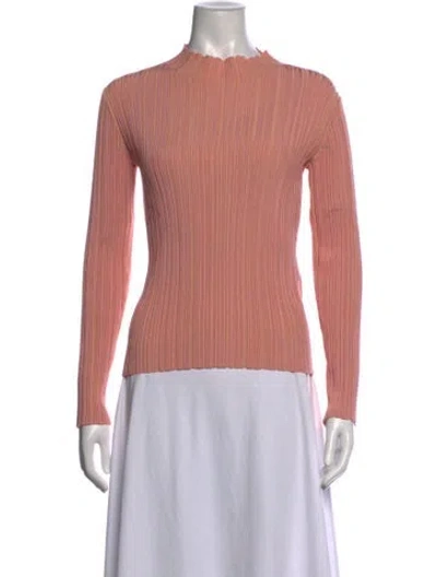 Pre-owned Acne Studios Mock Neck Long Sleeve Top In Pink