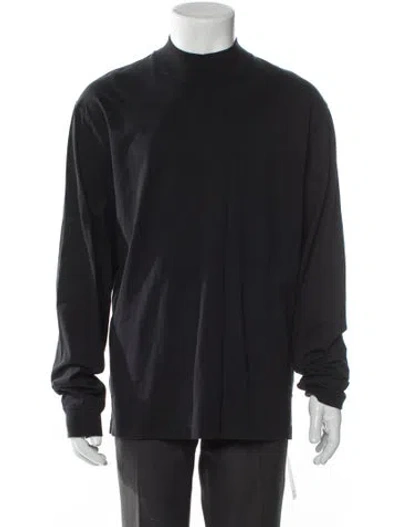 Pre-owned Acne Studios Mock Neck Long Sleeve T-shirt In Black